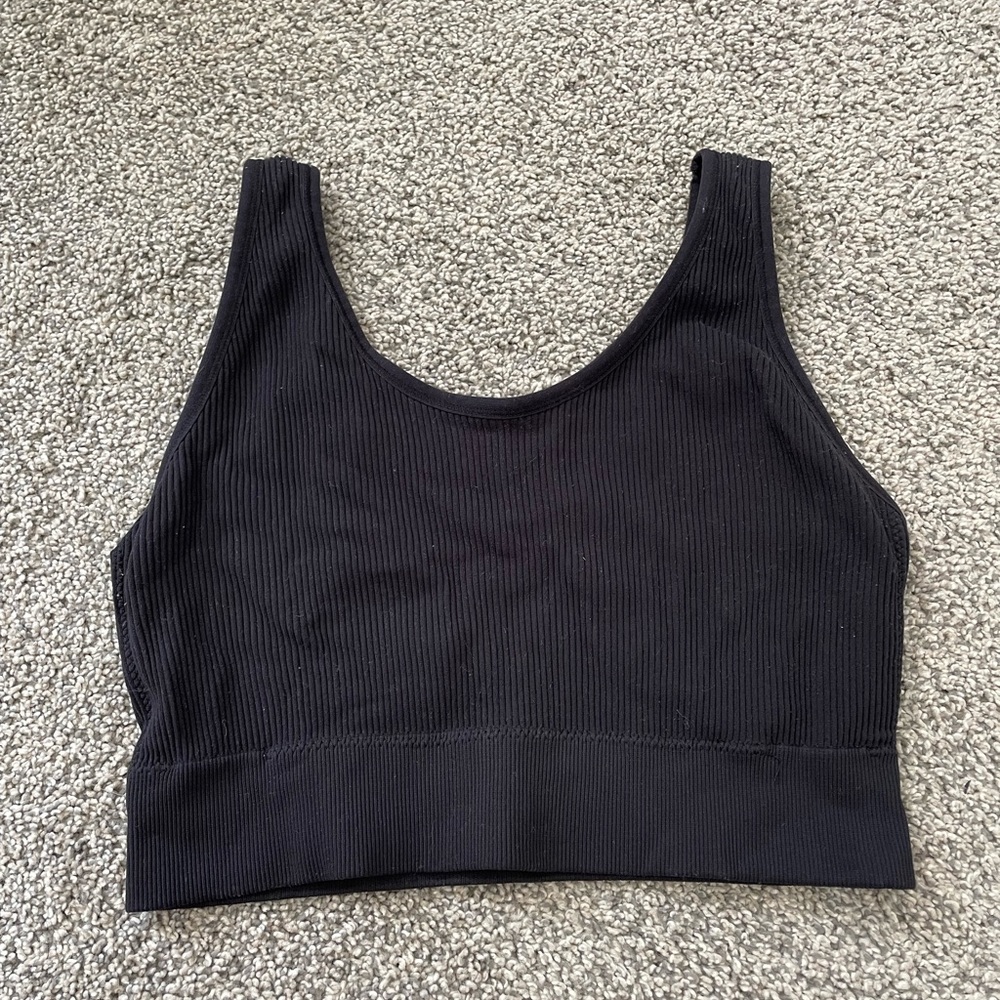 Aerie Black Ribbed Women's Bralette